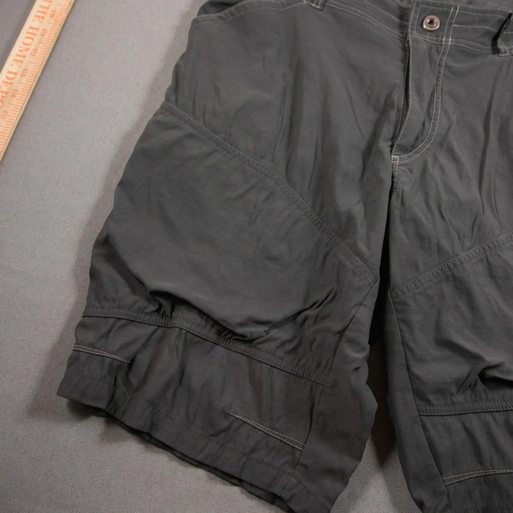 KUHL Renegade Cargo Men Shorts 36 Gray Utility Nylon Stretch Hiking Outdoor Work